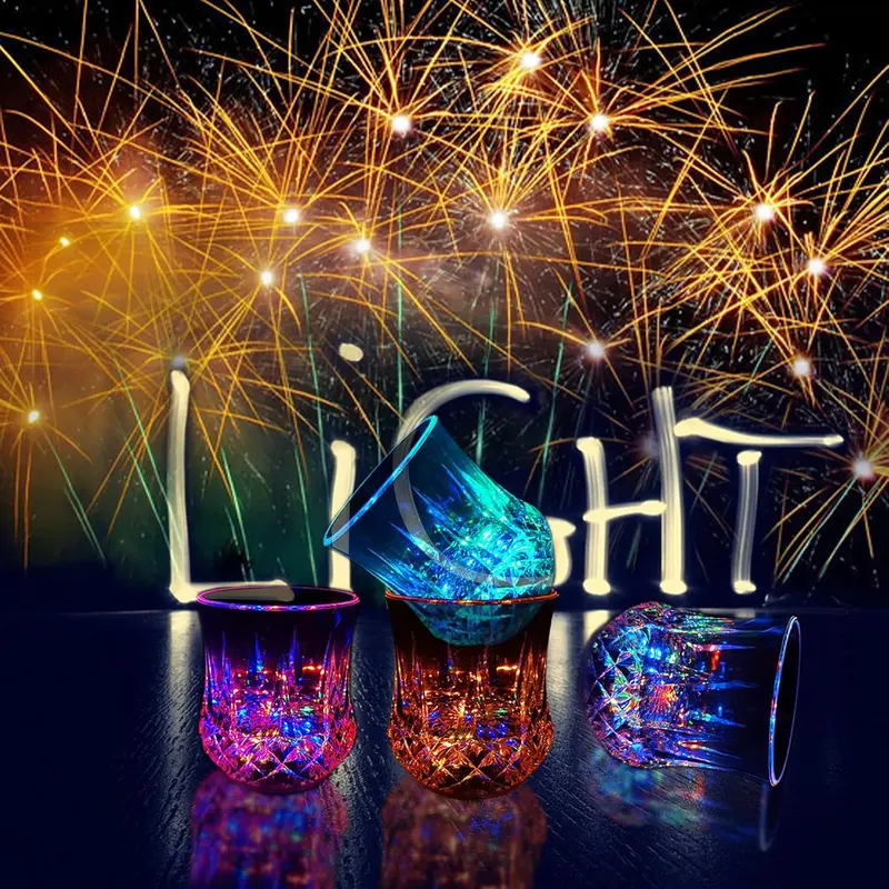 LED Light Up Cups, Liquid-Activated Glowing Plastic Tumblers, 2–6 Pack for Parties, Bars, Christmas & Thanksgiving Gifts