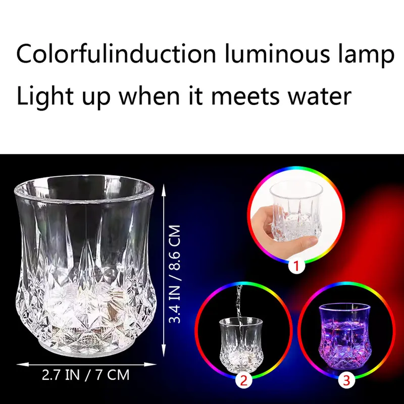 LED Light Up Cups, Liquid-Activated Glowing Plastic Tumblers, 2–6 Pack for Parties, Bars, Christmas & Thanksgiving Gifts